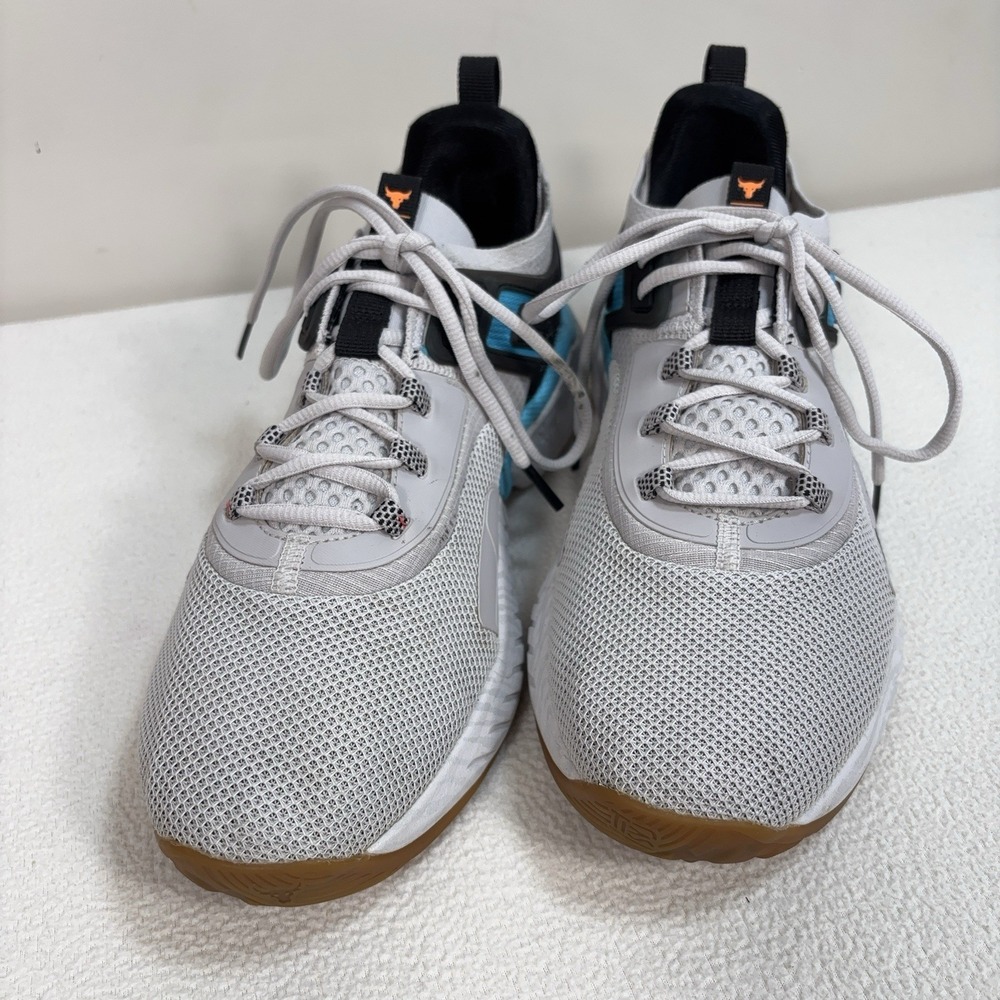 Under Armour Project Rock 5 Training Shoes Men's‎ 11 Gray Blue Bull Performance - Picture 11 of 14